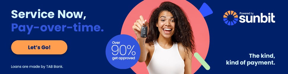 Sunbit Service Now Pay Over Time Banner